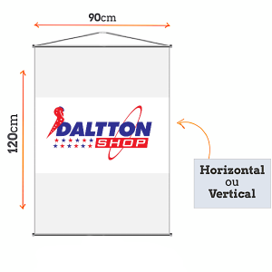 BANNER 120 X 90 CM IMPRESSÃO TINTA LÁTEX
